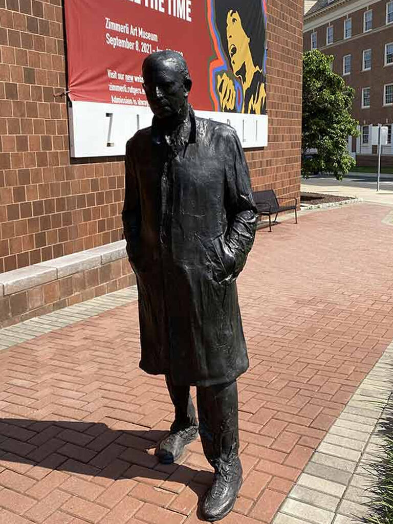 Walking Man by George Segal Rutgers College Ave.jpg